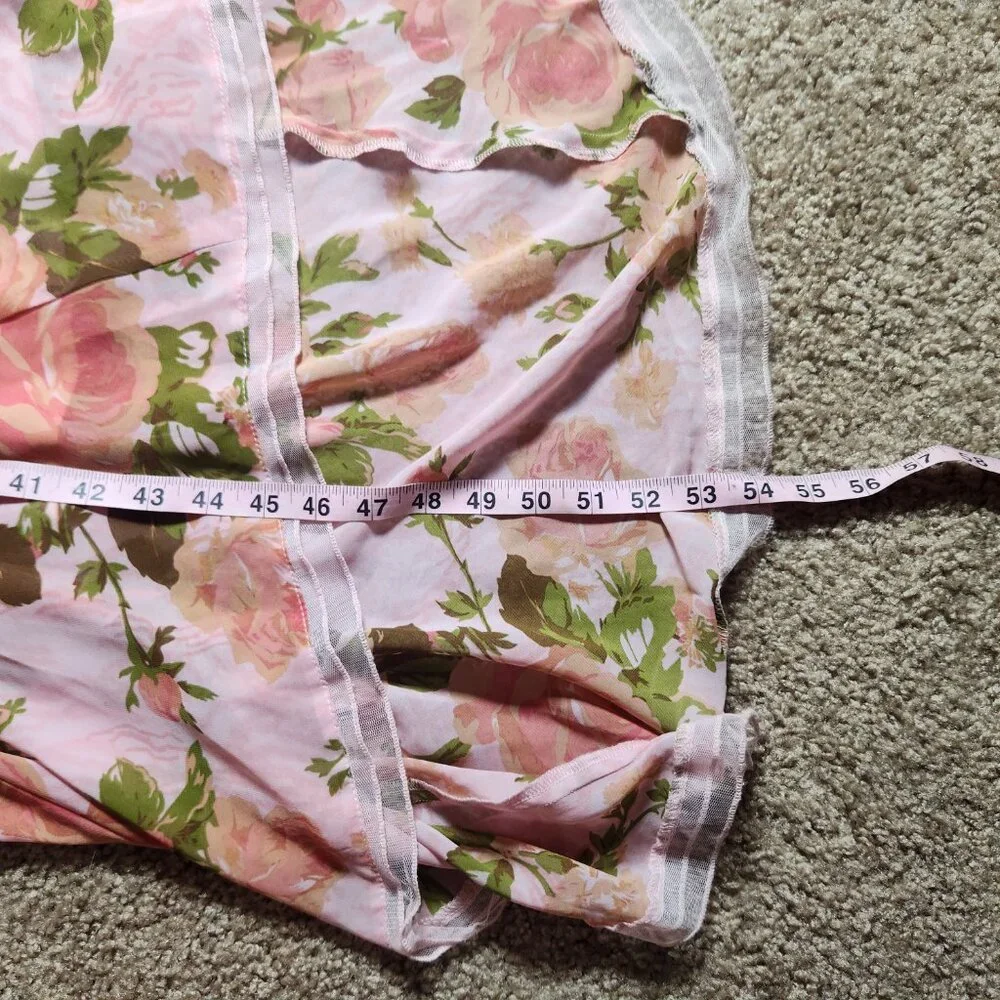 Betsey Johnson Vintage 90s Floral Rose Tori Pink Slip Dress Urban Outfit… - Picture 12 of 16